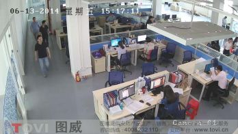 200萬像素-某企業辦公室超清視頻監控效果錄像演示
