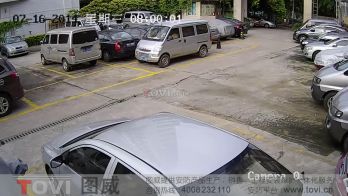 100萬像素-廣州某停車場通道安裝網絡高清攝像機錄像效果演示
